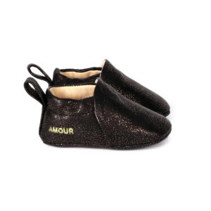 CHAUSSONS NOIR PEPITE CRAIE