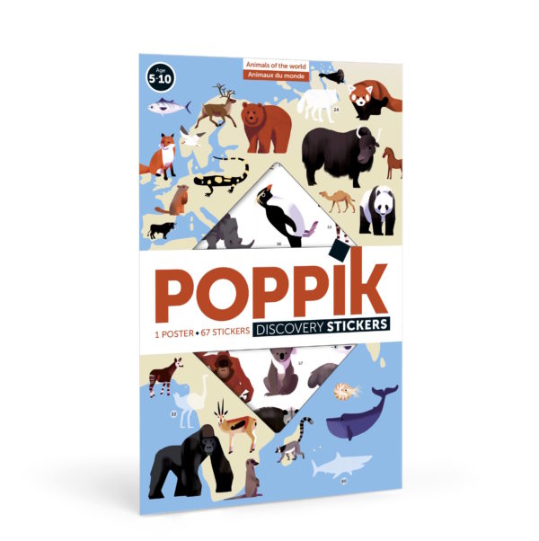 Poster Stickers Animaux du monde