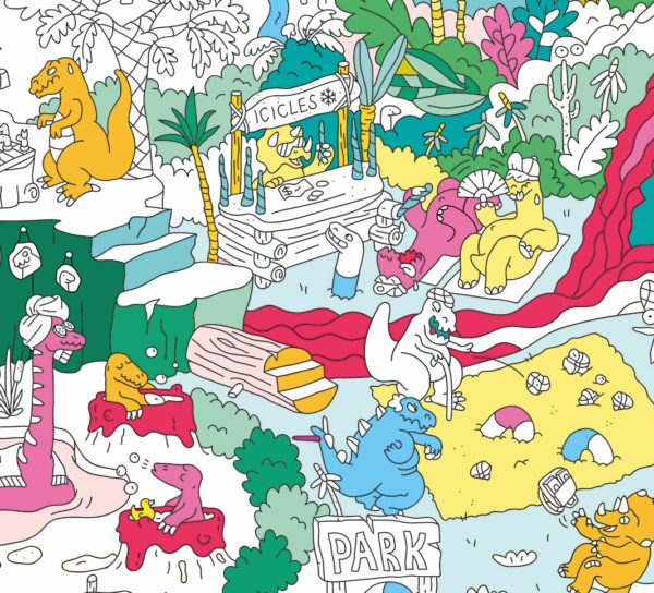 Poster géant à colorier - Dinos – Image 2