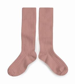 chaussettes hautes collegien bois de rose