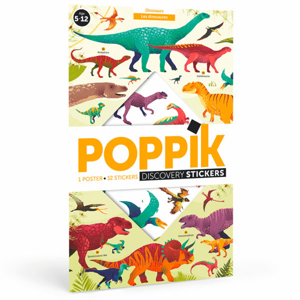 POSTER STICKERS LES DINOAURES POPPIK