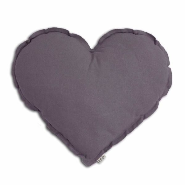 HEART CUSHION DUSTY LILAC