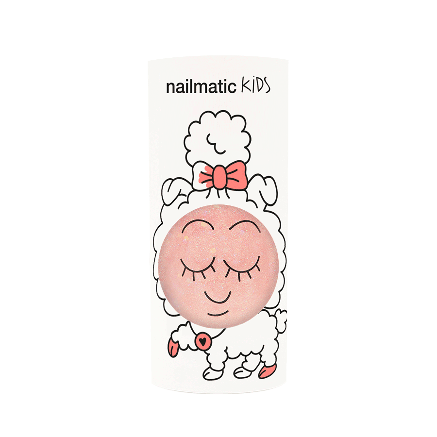 Vernis à l'eau enfant rose pailleté Sheepy - Nailmatic