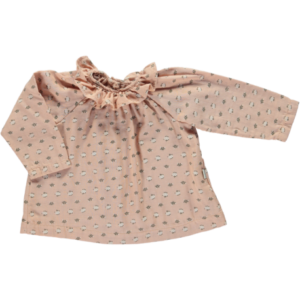 BLOUSE CHARME FLEURS COSMOS MAPLE SUGAR POUDRE ORGANIC