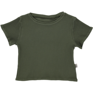tshirt orgeat cotele forest green poudre organic