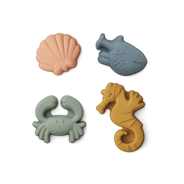 Lot de 4 moules à sable Gill Sea Creature
