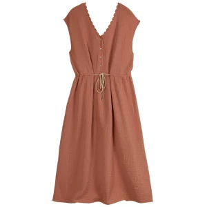 Robe midi terracotta