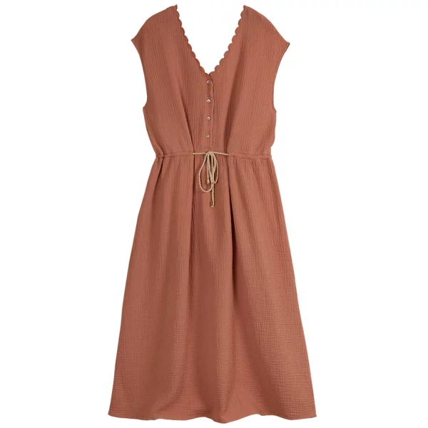 Robe midi terracotta