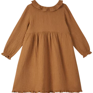 Robe col volant noix bébé