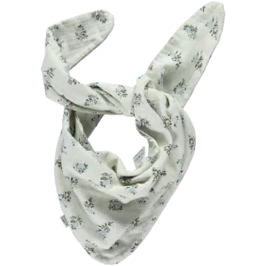 FOULARD MENTHE FLEURS BLUE FOG POUDRE ORGANIC