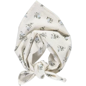 FOULARD TOURNESOL FLEURS BLUE FOG POUDRE ORGANIC