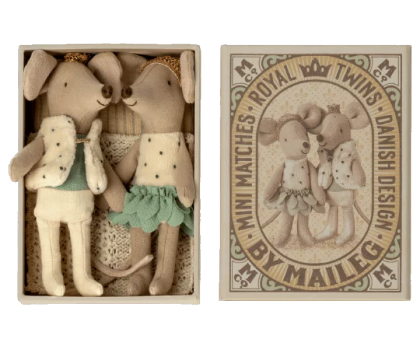 Souris Jumeaux royaux dans leur boite d'allumettes – Image 2