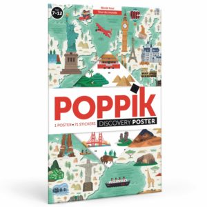 POSTER STICKERS TOUR DU MONDE POPPIK