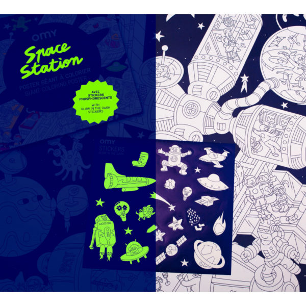 Poster géant à colorier - Space Station – Image 2
