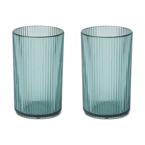 LOT DE 2 VERRES FARREL SEA BLUE LIEWOOD