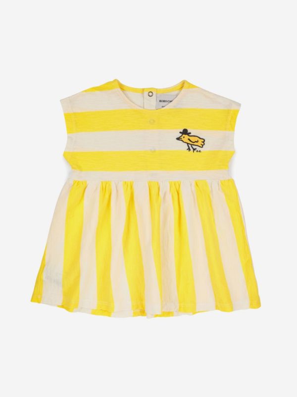 Robe Bébé Rayures Jaunes