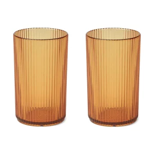 LOT DE 2 VERRES FARREL MELLOW YELLOW LIEWOOD