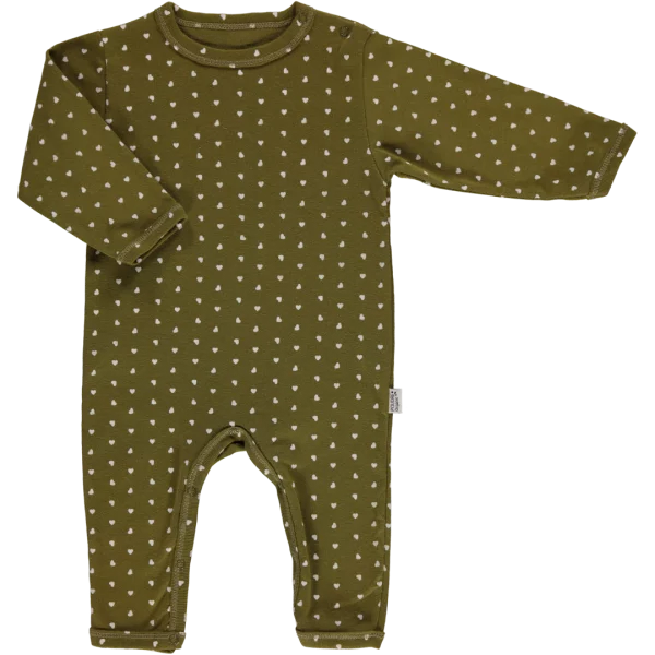 PYJAMA ARMOISE COEURS FIR GGREEN POUDRE ORGANIC