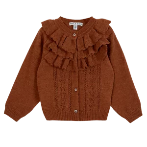 CARDIGAN VOLANTS CARAMEL EMILE ET IDA