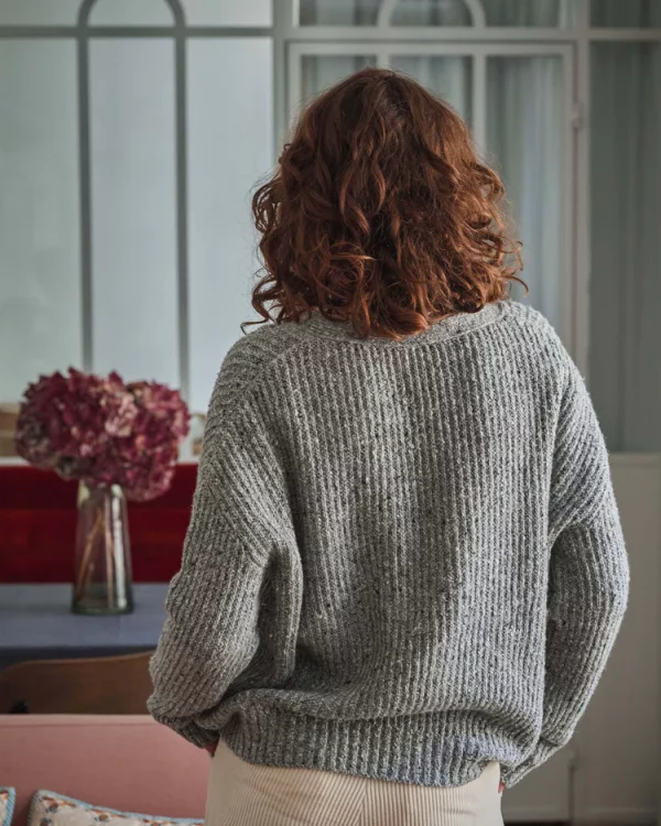 Cardigan Over Size - Gris Chiné – Image 2