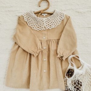 ROBE ANEMONE VELOURS NUDE CORDUROY MARSOU