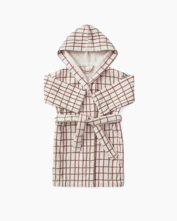 Peignoir Checks Rust 1-2 ans – Image 2