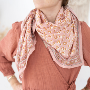 GRAND FOULARD BENGAL BLUSH BINDI ATELIER