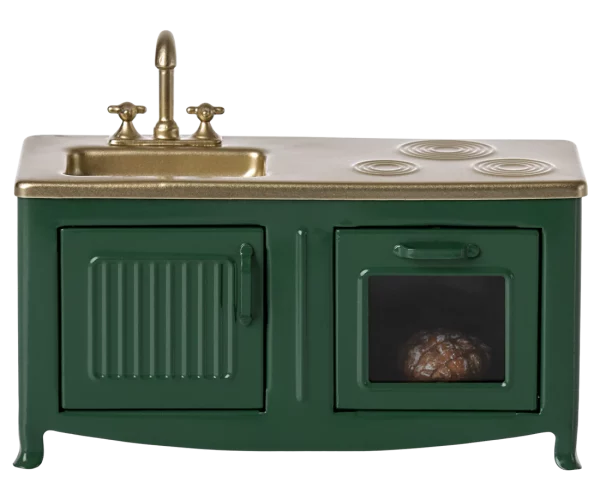 CUISINE M2TALLIQUE POUR SOURIS MAILEG VERT FONCE