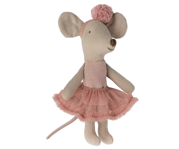 souris petite soeur ballerine rose maileg