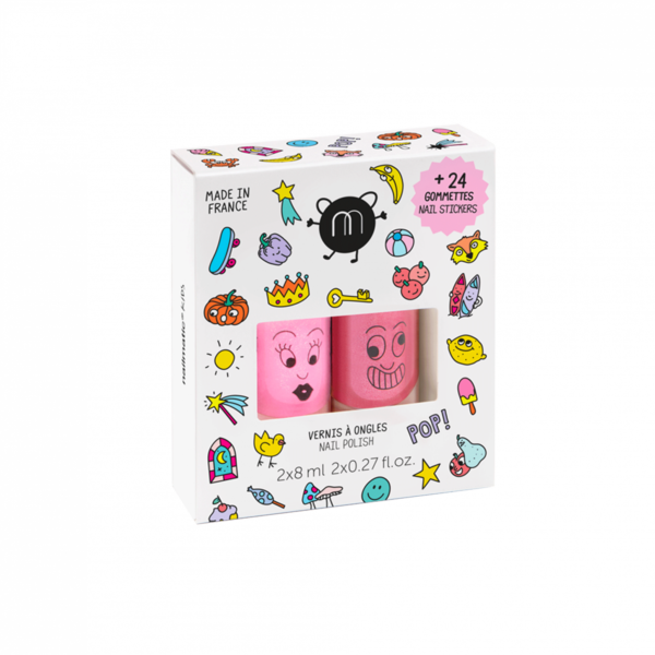 coffret de vernis et stickers ongles pop nailmatic