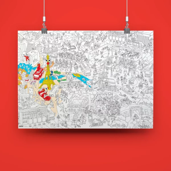 Poster géant à colorier - Pompiers – Image 2