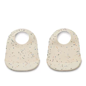 lot de 2 bavoirs tilda splash dots liewood