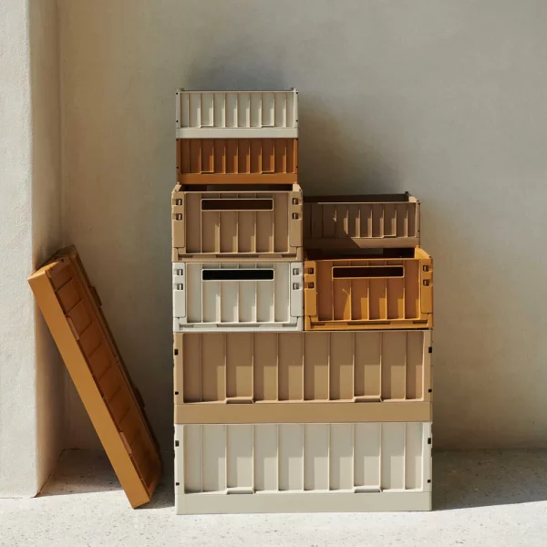 Lot de 2 caisses de rangement Small Weston Sandy – Image 2