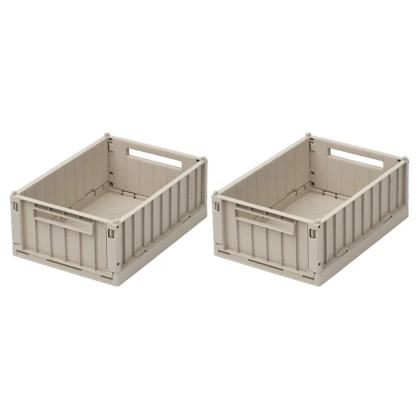 Lot de 2 caisses de rangement Small Weston Sandy