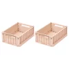 Lot de 2 caisses de rangement Small Weston Tuscany Rose