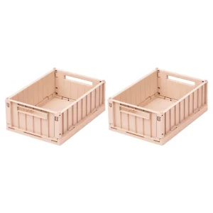 Lot de 2 caisses de rangement Small Weston Tuscany Rose