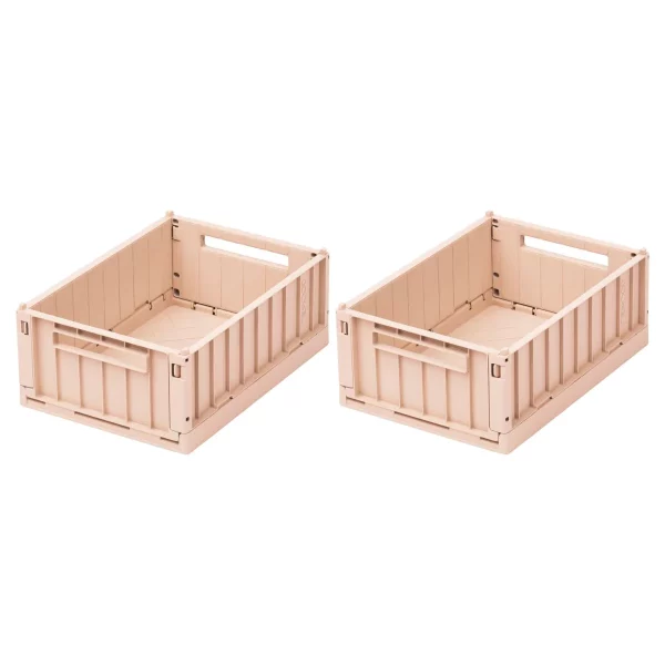 Lot de 2 caisses de rangement Small Weston Tuscany Rose