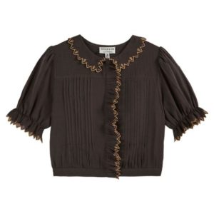 BLOUSE COL BRODE BITUME EMILE ET IDA