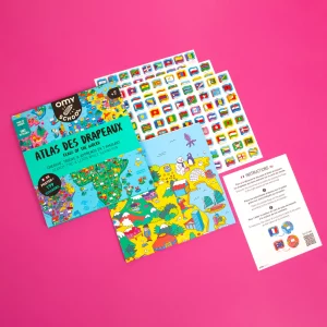 Poster School à sticker - Atlas des drapeaux