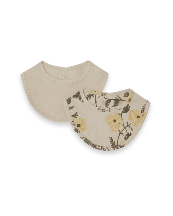 Lot de 2 Bavoir Flos Beige