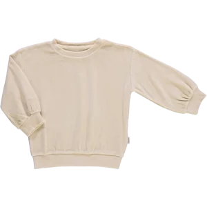 SWEATSHIRT JOJOBA VELOURS RAS BISCOTTI POUDRE ORGANIC