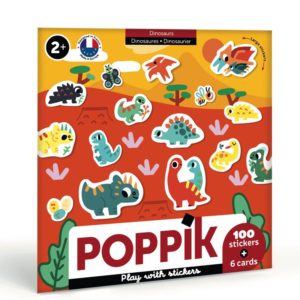 cartes stickers dinosaures poppik