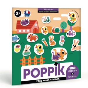 cartes stickers animaux poppik