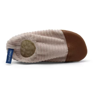 CHAUSSONS VELOURS ROSE PALE LES PAS PETITS