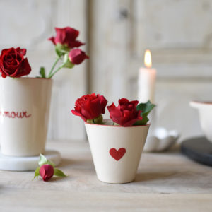 tasse expresso coeur rouge maison roussot