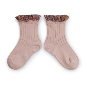 CHAUSSETTES COURTES CHARLOTTE VIEUX ROSE COLLEGIEN