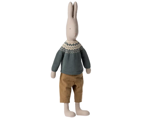 lapin taille 5 maileg en pull et pantalon