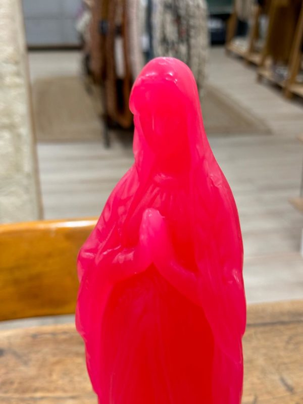 Bougie Vierge Notre-Dame Fushia – Image 2