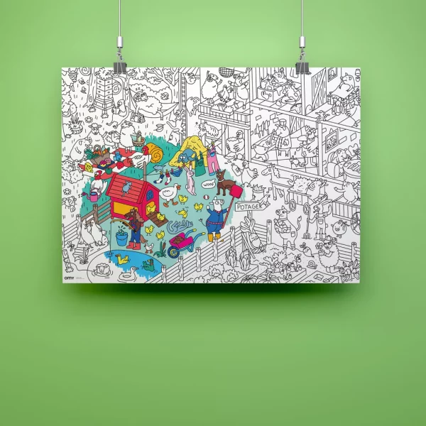 Poster Géant à colorier - Crazy Farm – Image 2