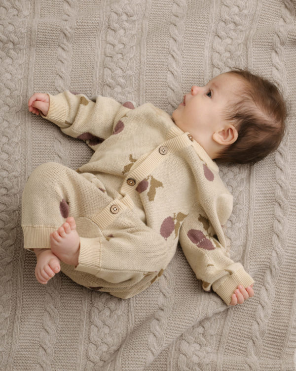 Combinaison Tricot Prune Beige – Image 2